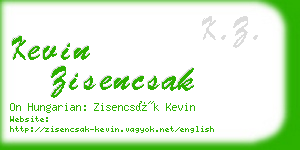 kevin zisencsak business card